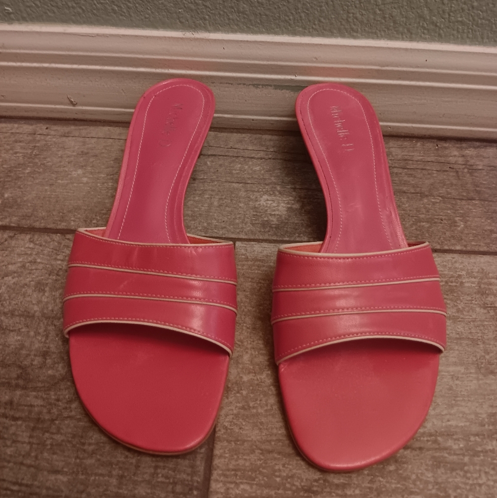 Women's Pink Slide Sandals - Minimalist Slip-On